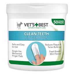 Vets Best Clean Teeth Finger Pads Børst Tænder Let På Vovsen 50stk